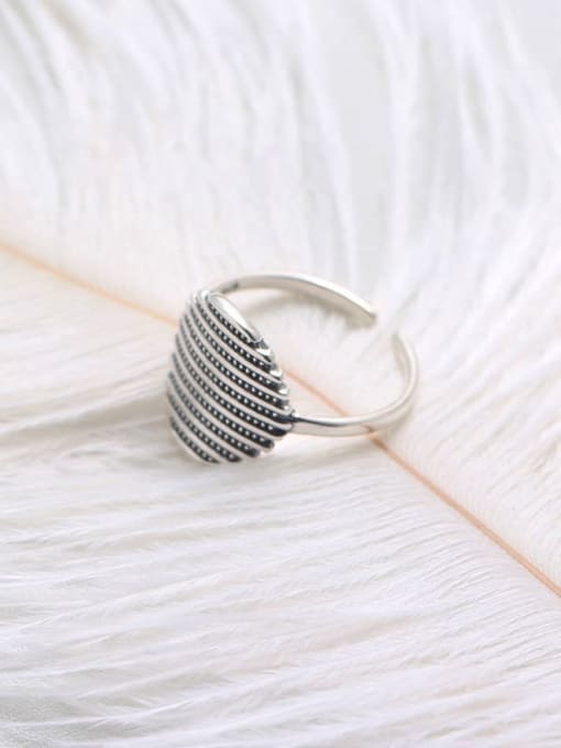 ACEE 925 Sterling Silver Geometric Trend Band Ring 1