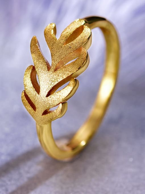 golden 925 Sterling Silver feather wings Minimalist Band Ring