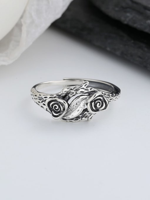 TAIS 925 Sterling Silver Flower Vintage Ring 2