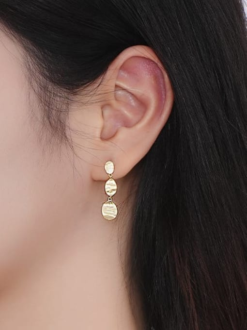 YUANFAN 925 Sterling Silver Geometric Minimalist Long Drop Earring 1