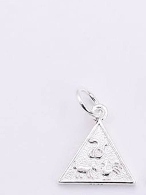 Ox, snake and chicken Sanhe Silver S925 Sterling Silver Triangle Triad Pendant