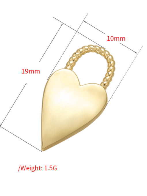 KOKO Brass Cubic Zirconia Micro Inlay Heart Pendant 4
