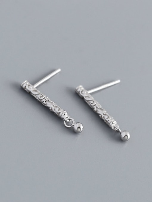 platinum 925 Sterling Silver Geometric Minimalist Drop Earring