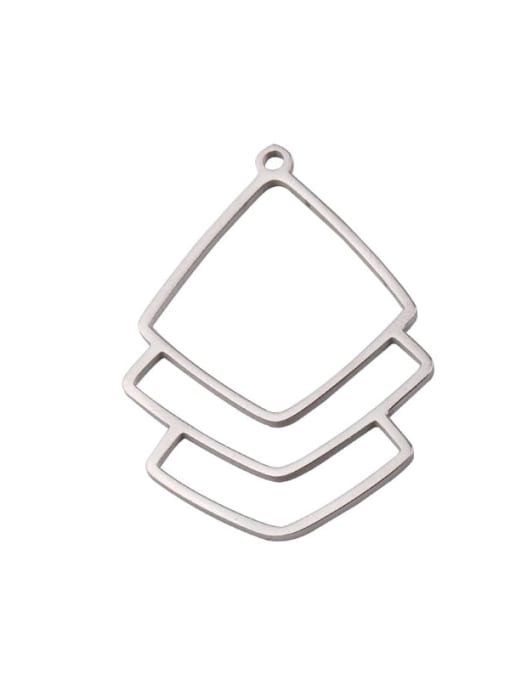 Steel color Stainless steel square simple temperament earring pendant accessories