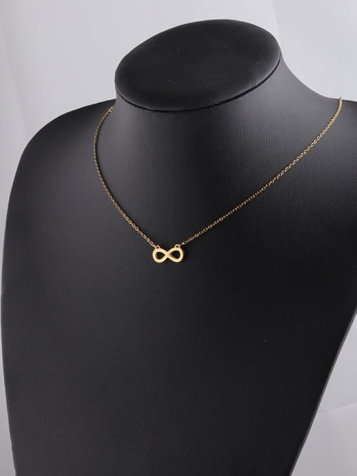 golden Stainless steel Number Minimalist Necklace