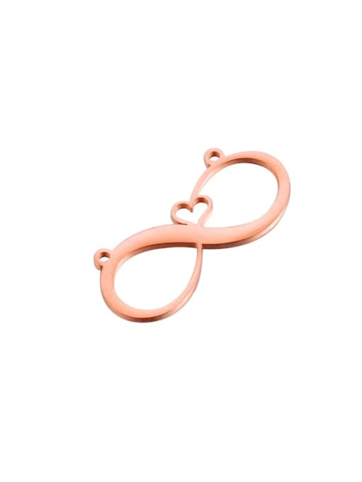 rose gold Stainless steel Number Minimalist Connectors