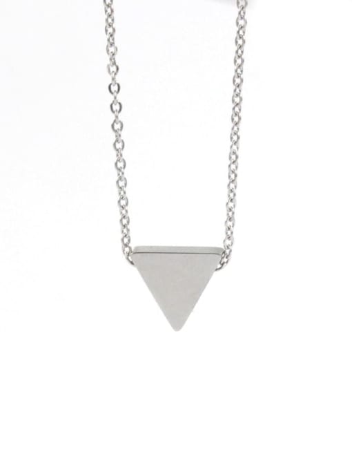 MEN PO Stainless steel Triangle Minimalist Necklace 2
