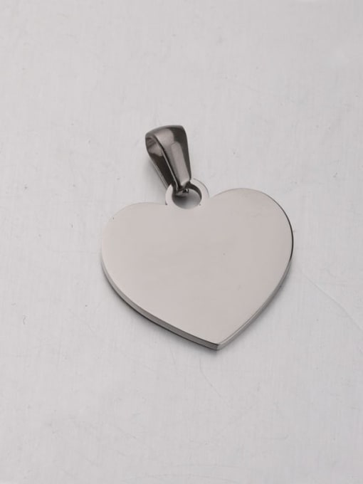 Steel color Heart Stainless steel Minimalist Pendant