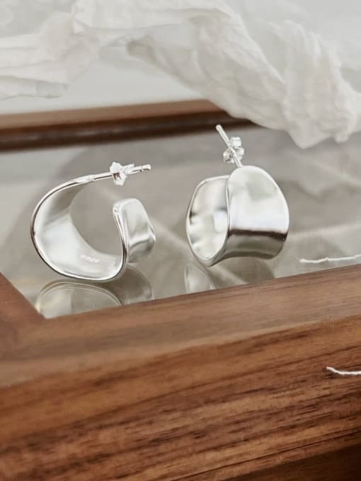 STL-Silver Jewelry 925 Sterling Silver Geometric Trend Stud Earring 2