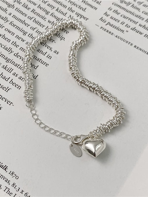 ARTTI 925 Sterling Silver Heart Trend Handmade Beaded Bracelet 2