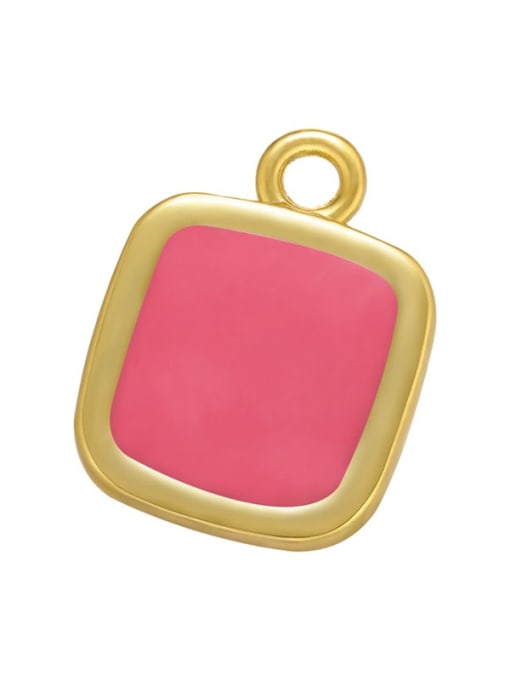 rose red Ename brass Pendant multiple colors