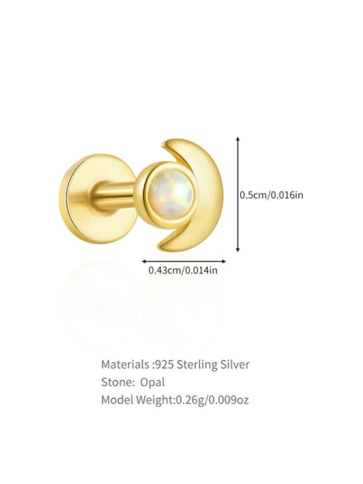 Single Gold 10 925 Sterling Silver Cubic Zirconia Geometric Dainty Single Earring