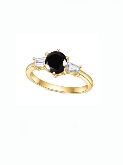 Black zirconium ring 925 Sterling Silver Swiss Blue Topaz Geometric Luxury Band Ring