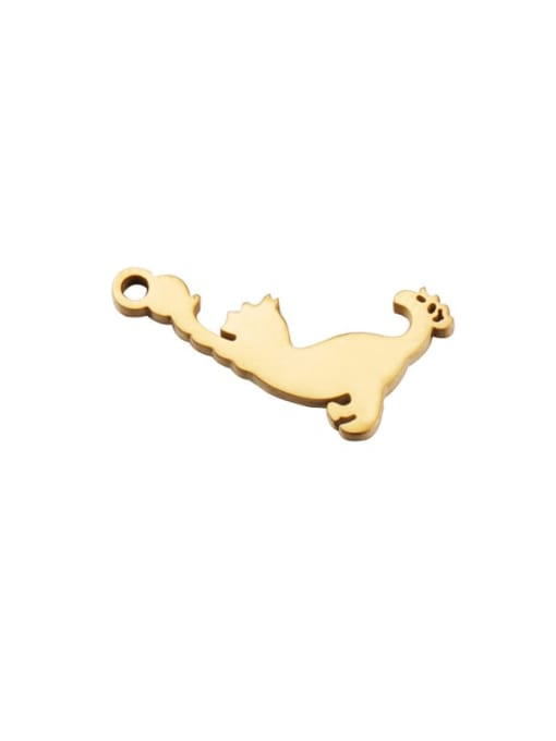 golden Stainless steel Kitty Minimalist Pendant