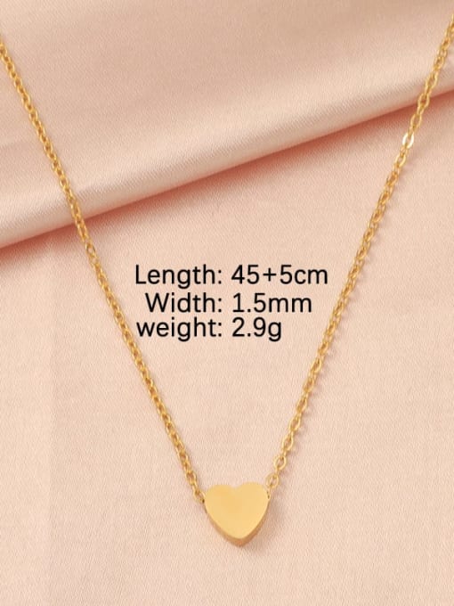 Love 18k genuine gold in the furnace Stainless steel Heart Minimalist Necklace