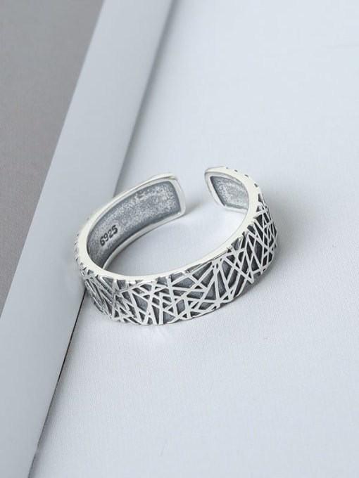 PNJ185 Thai silver 925 Sterling Silver Geometric Minimalist Band Ring
