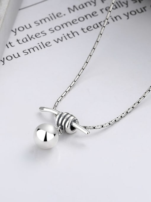 TAIS 925 Sterling Silver Ball Vintage Necklace 2