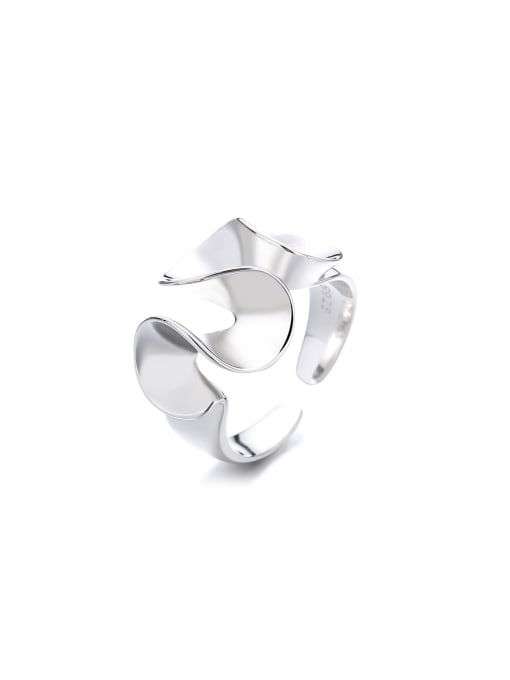 TAIS 925 Sterling Silver Geometric Trend Band Ring