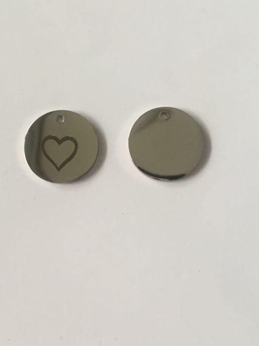 FTime Stainless steel Heart Charm Diameter : 15 mm 0
