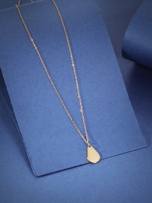 golden Stainless steel Water droplets Minimalist Necklace