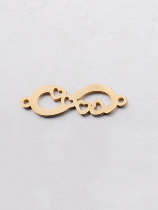 golden Stainless steel infinite love pendant/connector