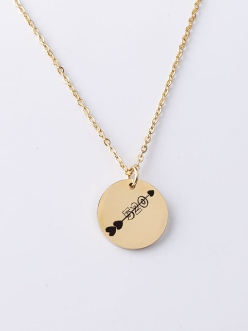 Golden 42 Stainless steel Round Minimalist Necklace