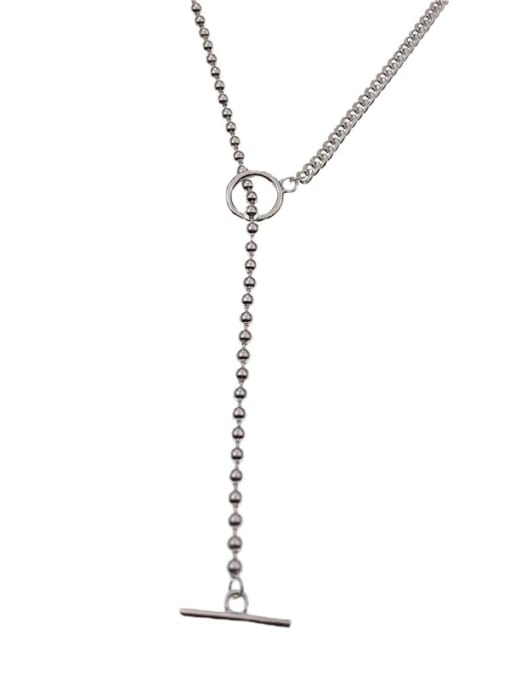 ARTTI 925 Sterling Silver Geometric Minimalist Hollow Chain Long Strand Necklace 3