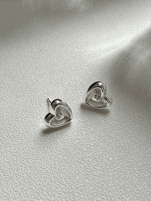 ARTTI 925 Sterling Silver Heart Vintage Stud Earring 2