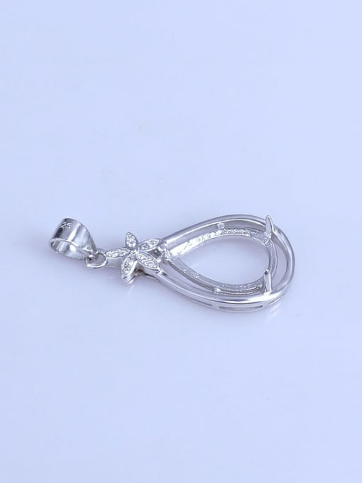 Supply 925 Sterling Silver Water Drop Pendant Setting Stone size: 10*14mm 2
