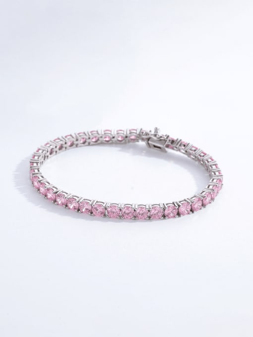 A&T Jewelry 925 Sterling Silver High Carbon Diamond Geometric Luxury Bracelet 2