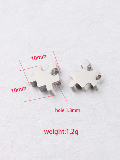 FTime Stainless Steel Mirror Puzzle Small Hole Beads 1