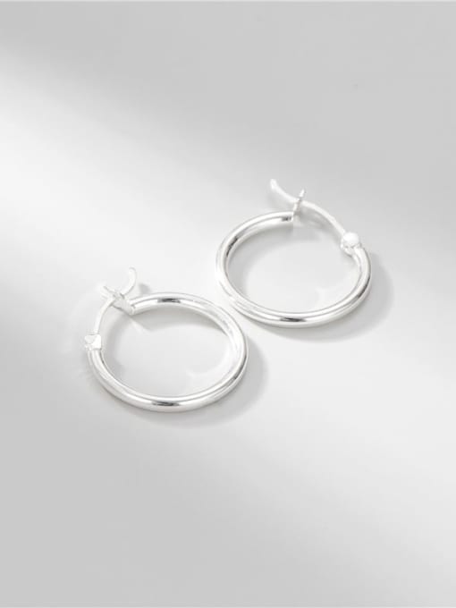 ARTTI 925 Sterling Silver Round Minimalist Hoop Earring 2