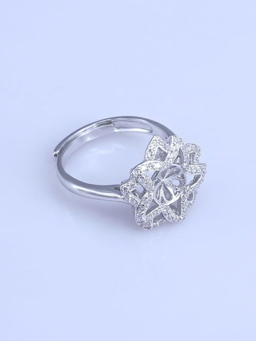 Supply 925 Sterling Silver 18K White Gold Plated Ball Ring Setting Stone diameter: 6-7mm 2