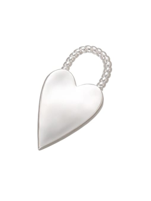 2 Brass Cubic Zirconia Micro Inlay Heart Pendant