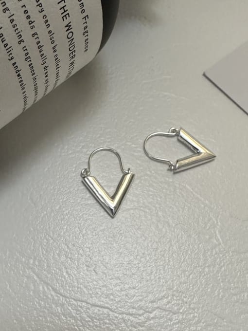 ARTTI 925 Sterling Silver Geometric Minimalist Huggie Earring 0