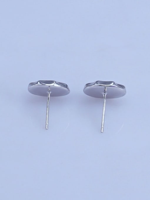 Supply 925 Sterling Silver Stud Flat Back Earring setting stone size : 8mm * 8mm 2