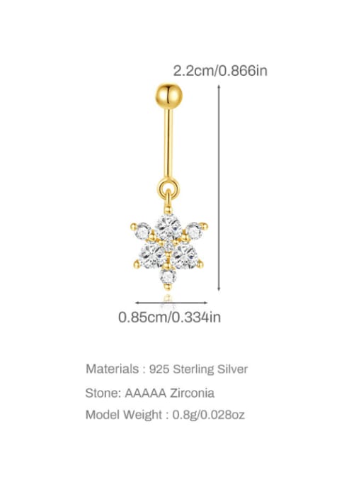 Single Gold 1 925 Sterling Silver Cubic Zirconia Flower Minimalist Single Earring