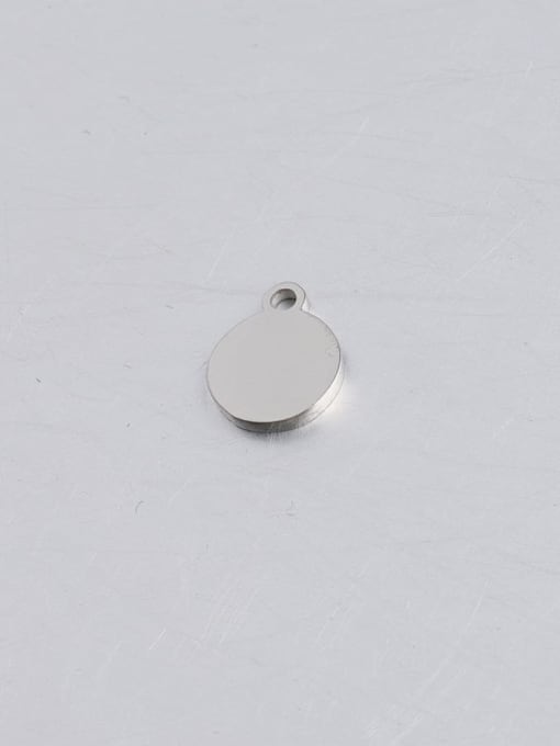 Steel color Stainless steel Round Pendant