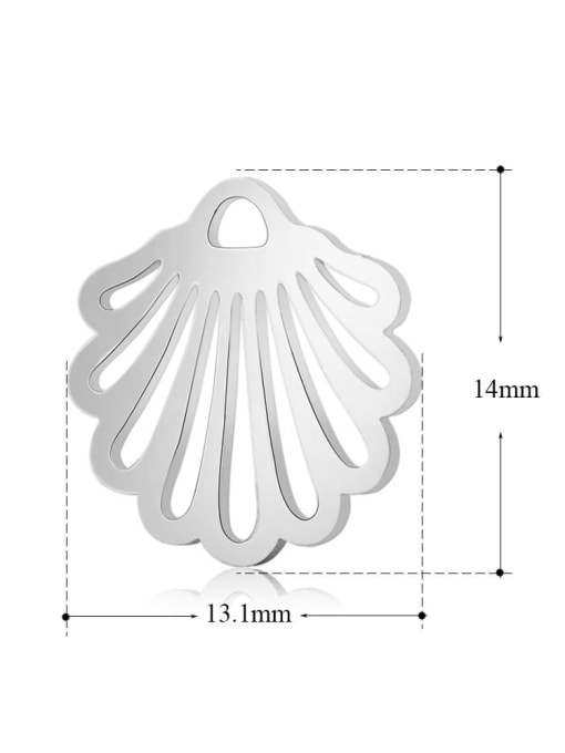 FTime Stainless steel shell Charm Height : 13.1 mm , Width: 14 mm 1