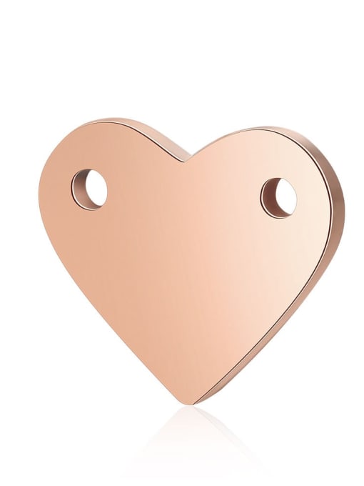 XT616 3 Stainless steel Heart Charm Height : 10 mm , Width: 12 mm