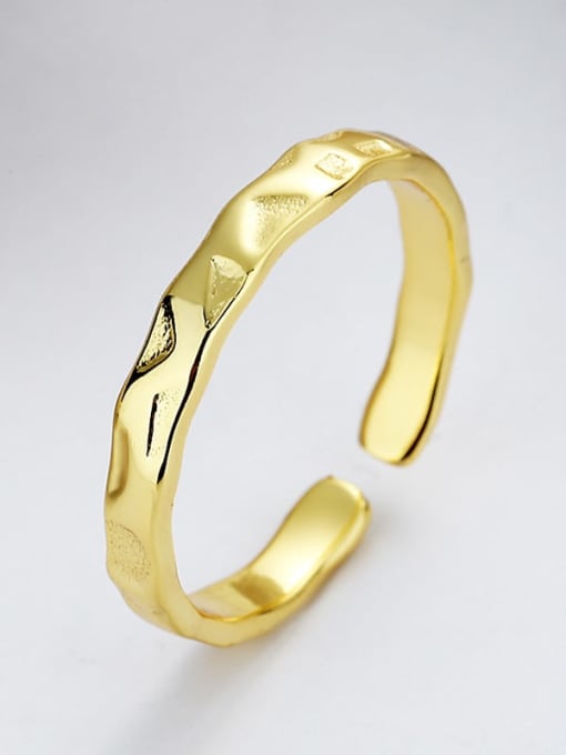 D035 gold about 1.86 925 Sterling Silver Geometric Minimalist Band Ring