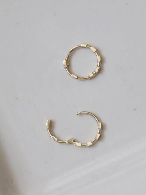ZEMI 925 Sterling Silver Geometric Minimalist Huggie Earring 3