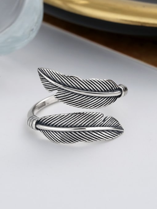 TAIS 925 Sterling Silver Leaf Vintage Ring 3