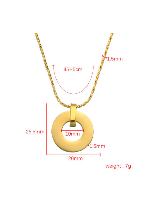 MEN PO Stainless steel Round Trend Necklace 1
