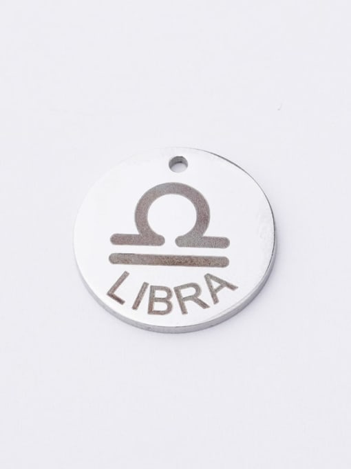 libra Stainless steel Laser Lettering 12 constellations Single hole DIY jewelry accessories