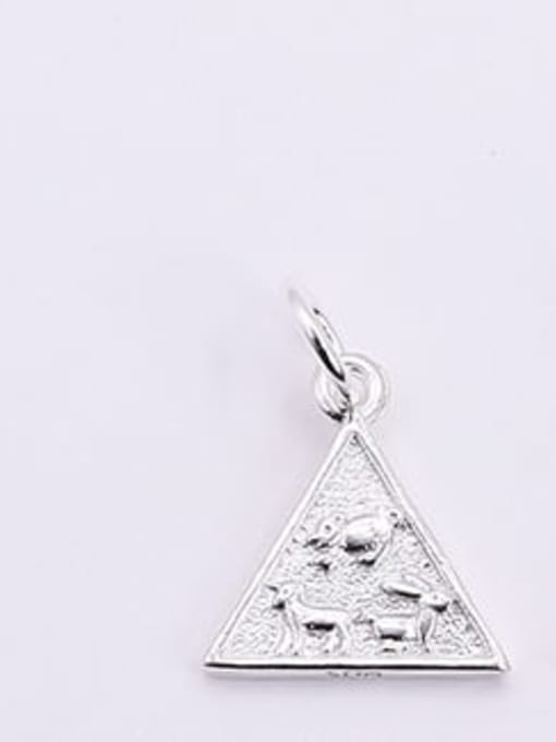 Rabbit sheep pig Sanhe Silver S925 Sterling Silver Triangle Triad Pendant