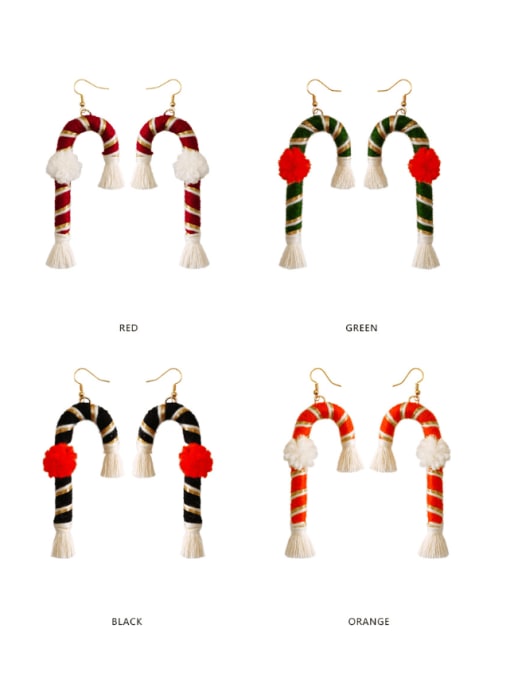 JMI Multi Color Cotton thread Crutch Ethnic Pure handmade Weave Earring 2