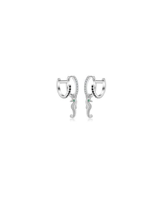 MZ- Silver 925 Sterling Silver Cubic Zirconia Animal Dainty Stud Earring 0