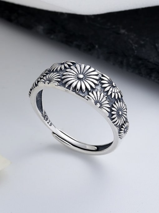 TAIS 925 Sterling Silver Flower Vintage Ring 2