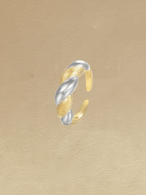 YUANFAN 925 Sterling Silver Geometric Minimalist Band Ring 0
